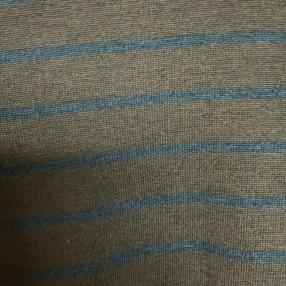 Banana Republic size L brown/blue stripe Italian Merino Yarn crewneck sweater - Picture 3 of 6